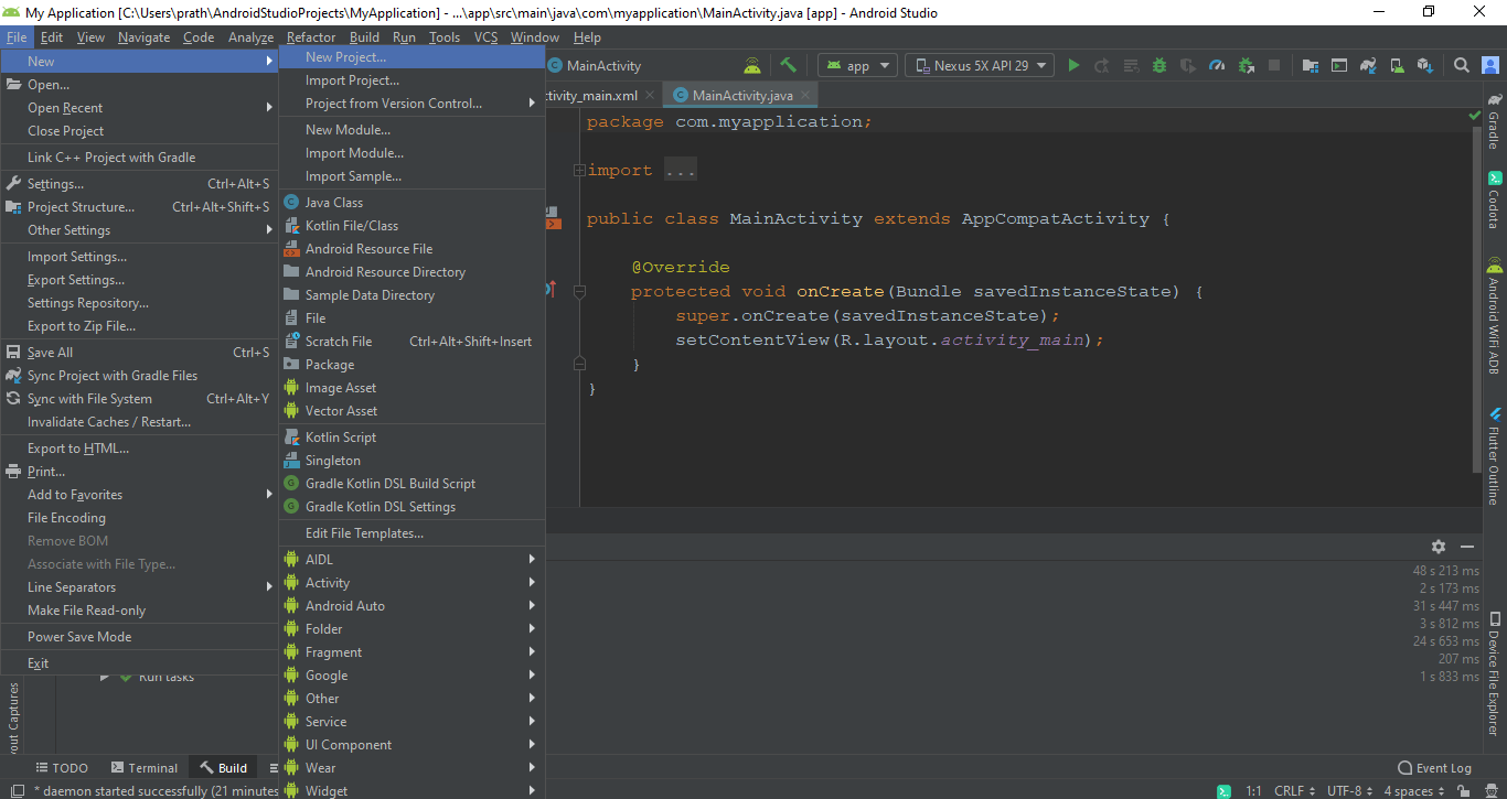 How to Create a New Android Studio Project - Create Your First Ever Android  Project. 